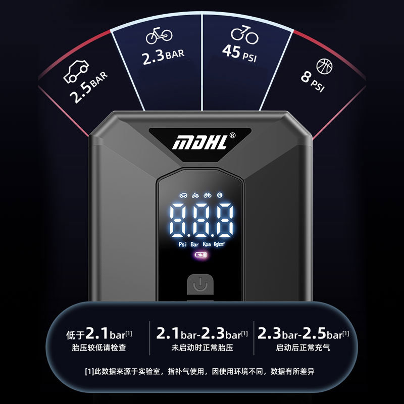 پمپ باد شارژی دیجیتالی MDHL کد AB-121 - تصویر 1