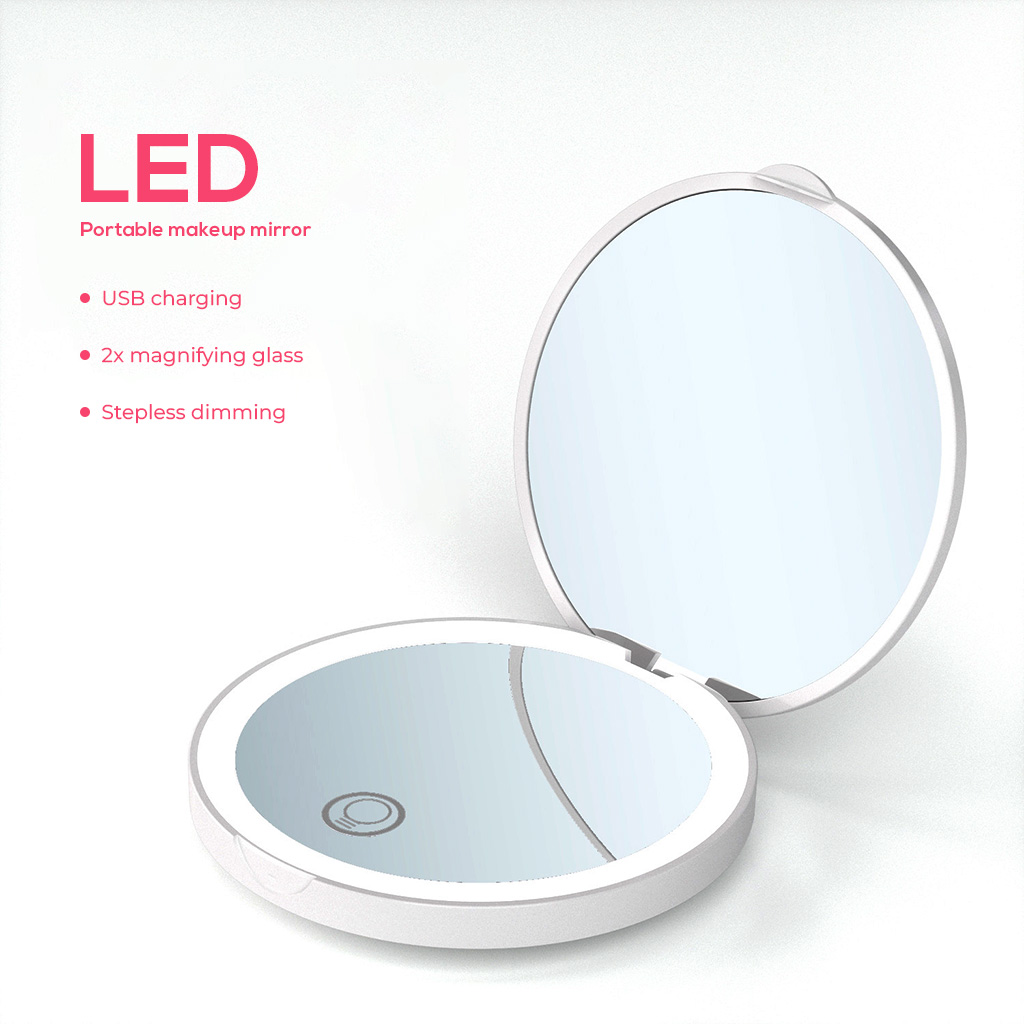 آینه تبلیغاتی جیبی LED دایره کد BA-108 - تصویر 1