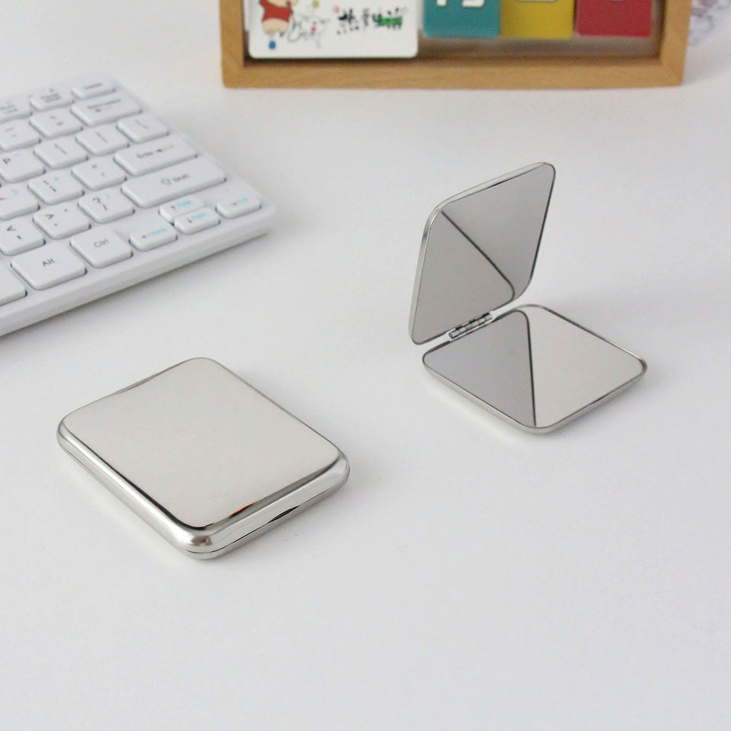 آینه تبلیغاتی جیبی استیل مربع کد BA-102 - تصویر 4
