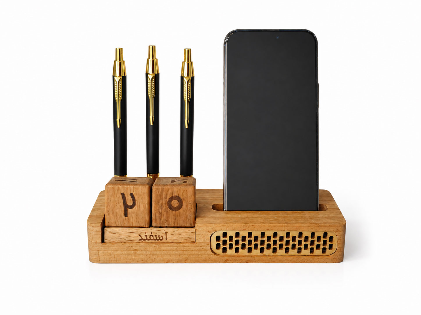 نظم دهنده رومیزی اسپیکر و تقویم دار چوبی تبلیغاتی کد HC-110 - تصویر 1