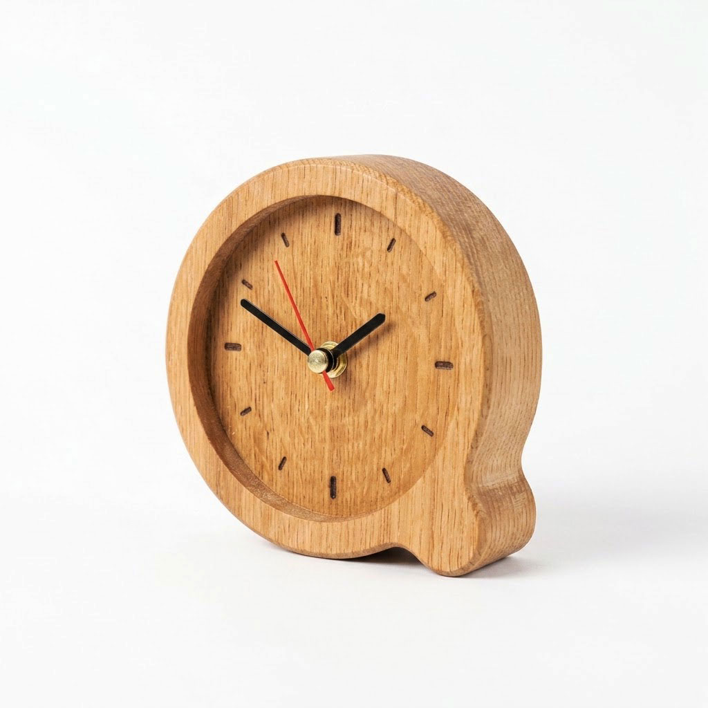 ساعت رومیزی چوبی تبلیغاتی دایره کد HC-119 - تصویر 1