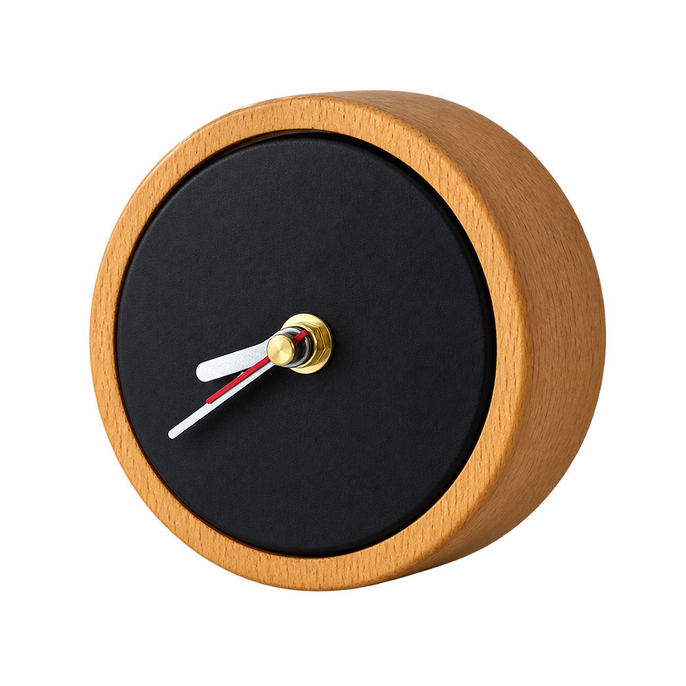 ساعت رومیزی چوبی تبلیغاتی صفحه فلزی کد HC-104 - تصویر 1