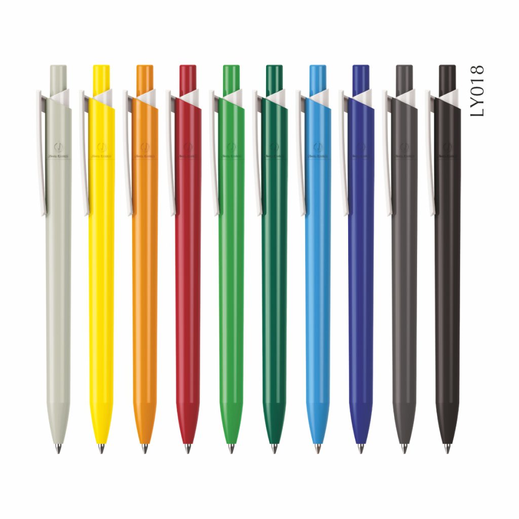 خودکار پلاستیکی تبلیغاتی نویسا فشاری رنگی کد PP-113 - تصویر 1