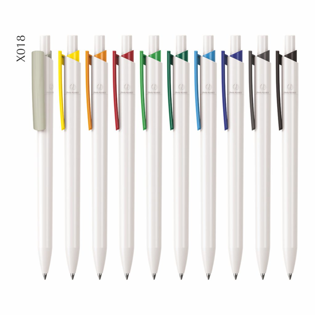 خودکار پلاستیکی تبلیغاتی نویسا فشاری گیره رنگی کد PP-118 - تصویر 1