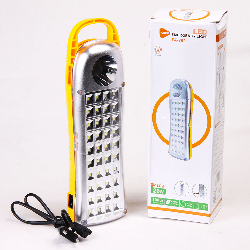 لامپ شارژی اضطراری OKGO مدل FA-769 | توان 20 وات کد 03014 رایکادو