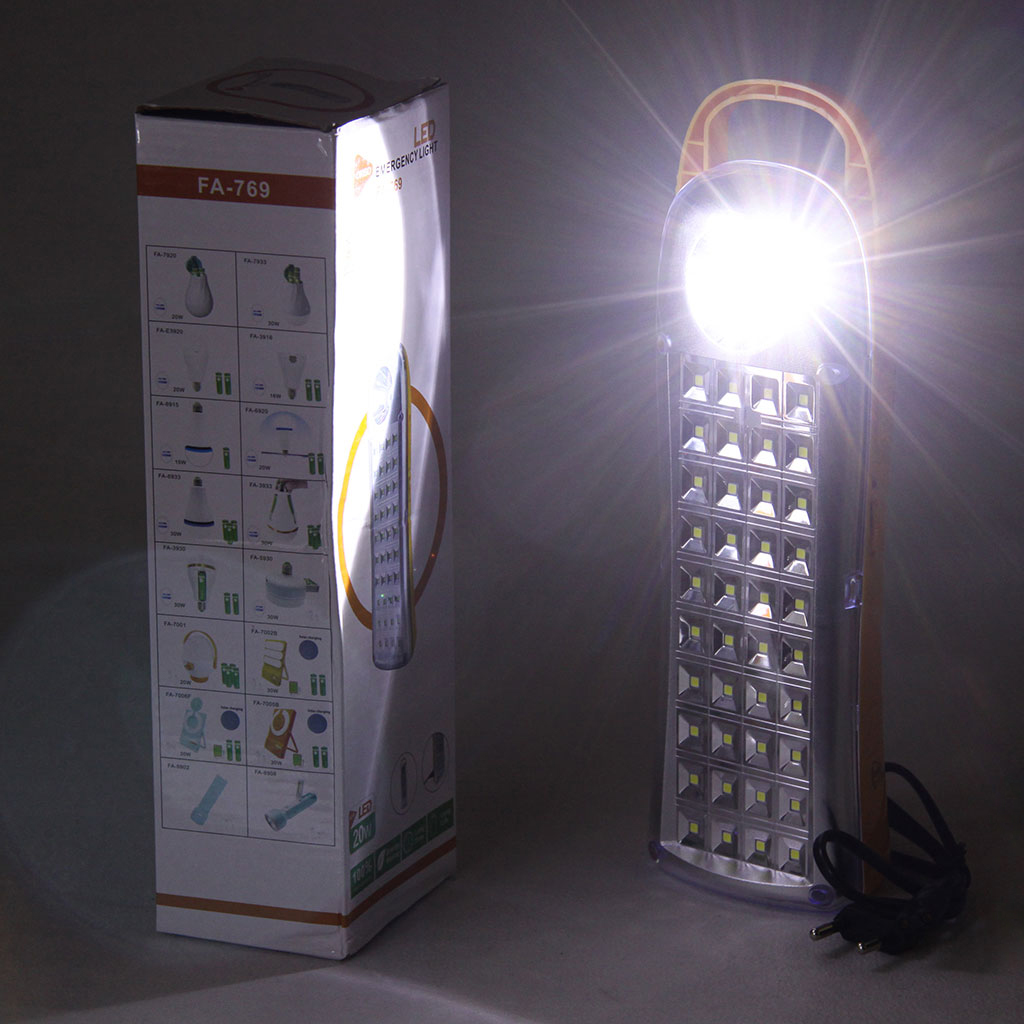 لامپ شارژی اضطراری OKGO مدل FA-769 | توان 20 وات کد 03014 رایکادو