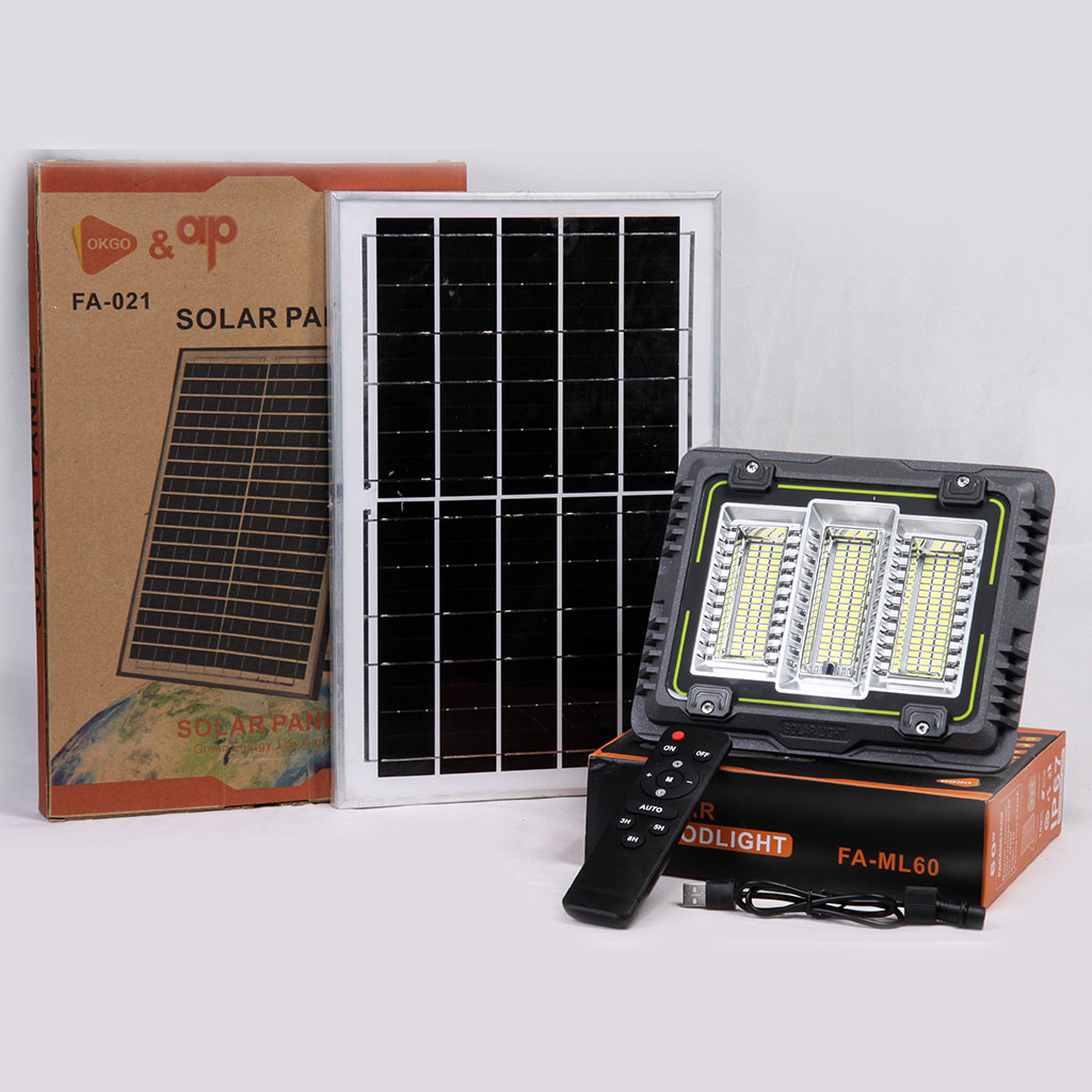 پروژکتور خورشیدی OKGO مدل FA-ML60 | توان 60 وات کد 0307 رایکادو