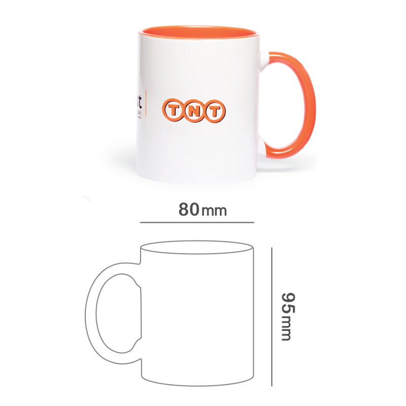 ماگ سرامیکی تبلیغاتی مدل دسته و داخل رنگی کد 330-MGR - تصویر 1