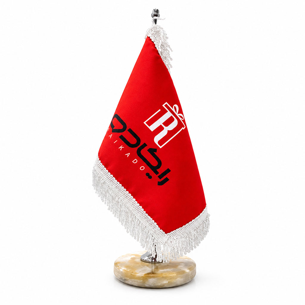 پرچم رومیزی ریشه دار ساتن رایکادو کد PR-100 - تصویر 3