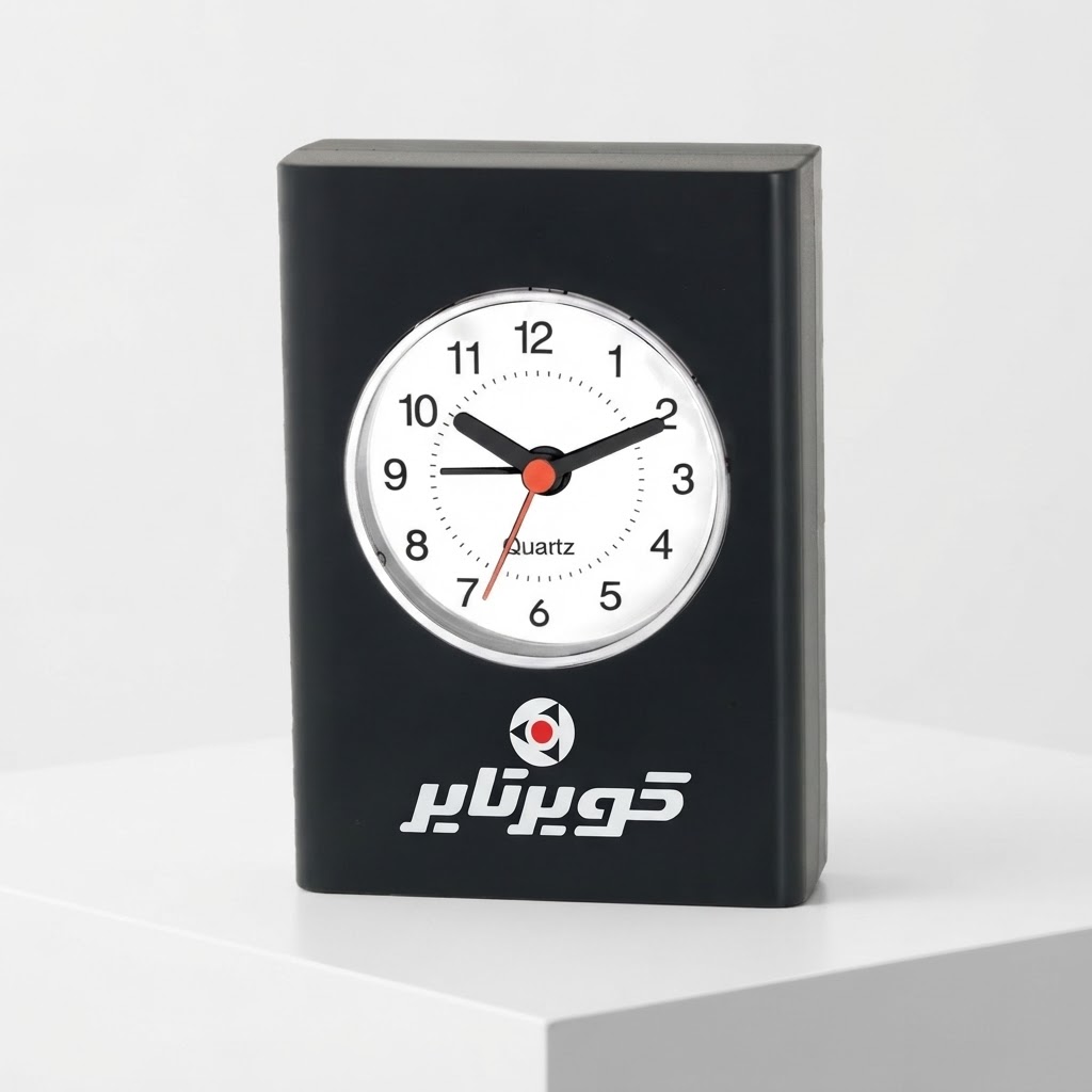 ساعت رومیزی تبلیغاتی ایستاده مشکی کد SR-119 - تصویر 1
