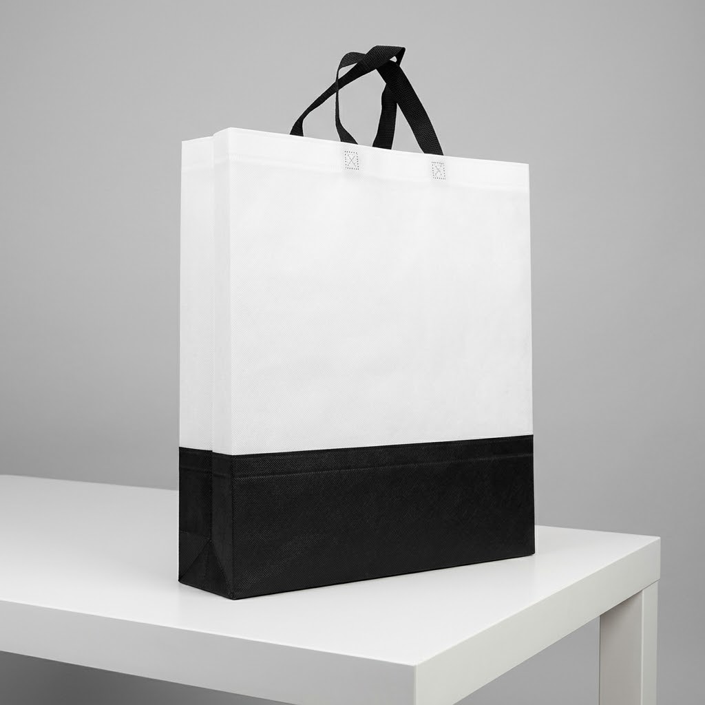 ساک دستی پارچه‌ای سوزنی کاست دار 40*45 دو رنگ کد SS-109 - تصویر 4