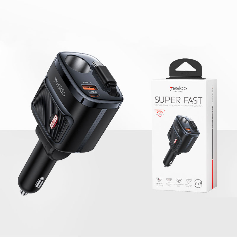 شارژر فندکی تبلیغاتی سوپر فست Yesido کد SH-102 - تصویر 1