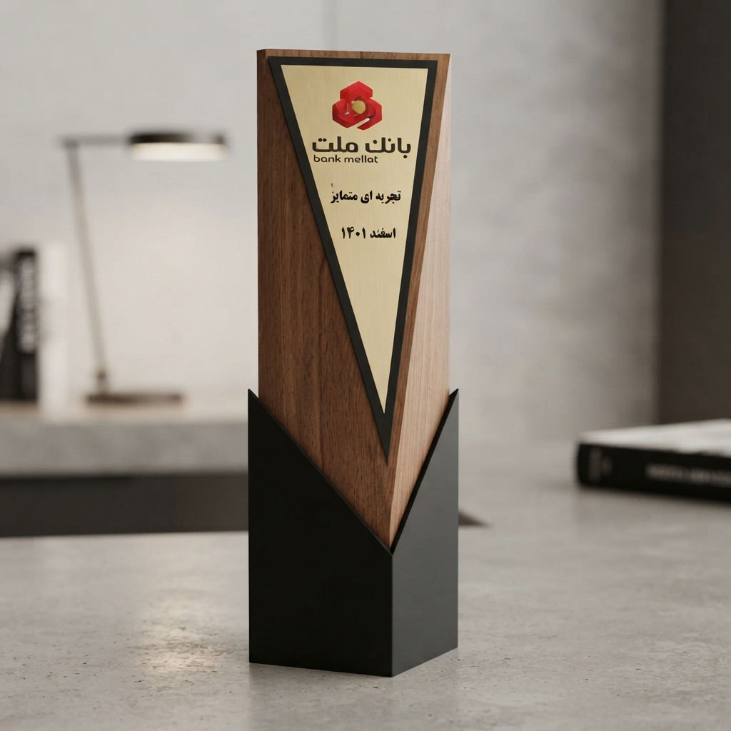 تندیس چوبی پایه پلکسی فراز کد TC-101 - تصویر 1