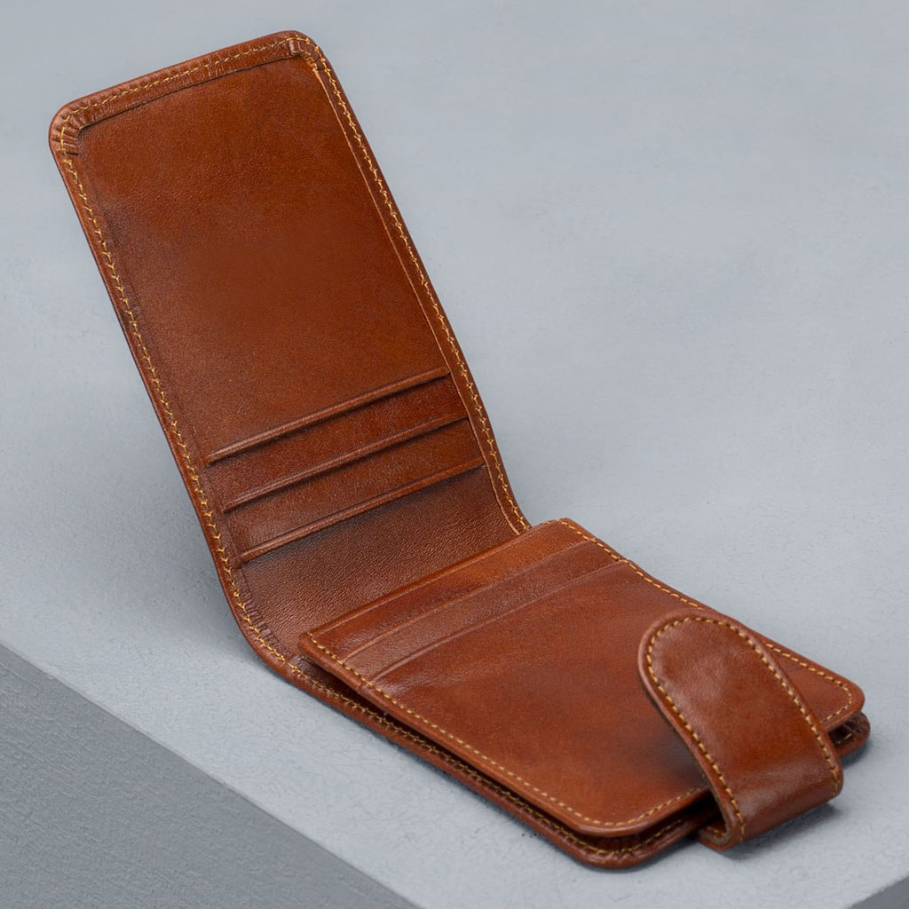 جاکارتی مگنتی چرم طبیعی عسلی کد JC-102